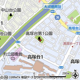高塚台第一公園周辺の地図