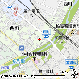 三重県松阪市西町260周辺の地図