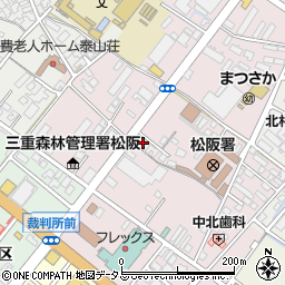 三重県松阪市中央町381-1周辺の地図