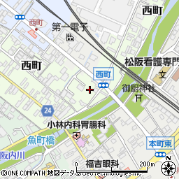 三重県松阪市西町260-2周辺の地図