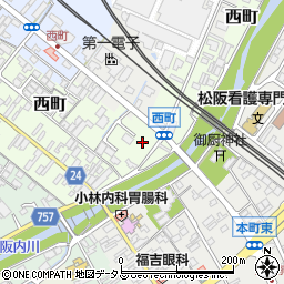 三重県松阪市西町260-2周辺の地図