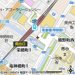 堺駅前地下自転車駐車場周辺の地図