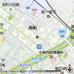 三重県松阪市西町2474-2周辺の地図