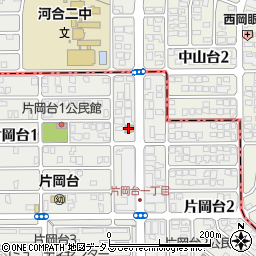 西大和片岡台郵便局周辺の地図