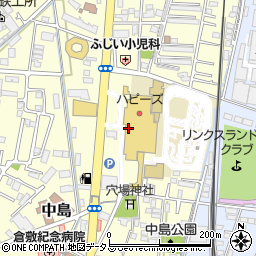 天満屋ハピーズ　倉敷中島店周辺の地図