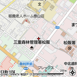 三重県松阪市中央町301-6周辺の地図