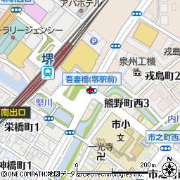 堺駅前周辺の地図