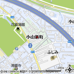 大阪府藤井寺市小山新町周辺の地図