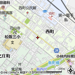 三重県松阪市西町2507周辺の地図