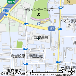 カンガルー便西濃運輸松原支店周辺の地図