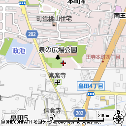 王寺町立公民館・集会場泉の広場公民館周辺の地図