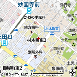 大阪府堺市堺区材木町東2丁2-5周辺の地図