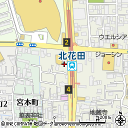 北花田パーキング周辺の地図