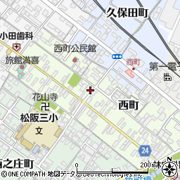 三重県松阪市西町2524-5周辺の地図
