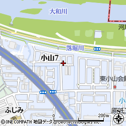大阪府藤井寺市小山周辺の地図