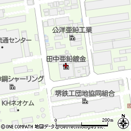 田中亜鉛鍍金周辺の地図