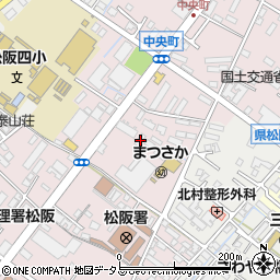 三重県松阪市中央町459-7周辺の地図