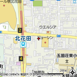 紀陽銀行北花田コミュニティプラザ周辺の地図