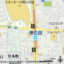 フロレスタ北花田店周辺の地図