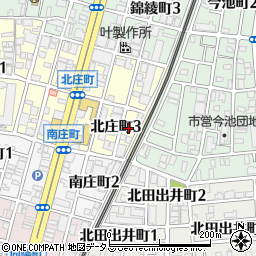 大阪府堺市堺区北庄町3丁周辺の地図