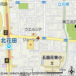 北花田二丁周辺の地図