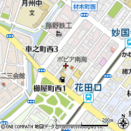 大阪府堺市堺区車之町西周辺の地図