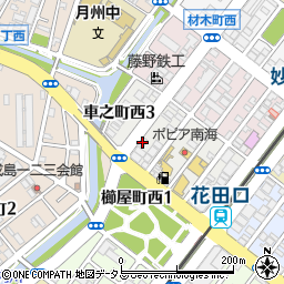 堺みやざき館周辺の地図
