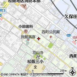 三重県松阪市西町2575周辺の地図