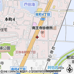 ポケット王寺店周辺の地図