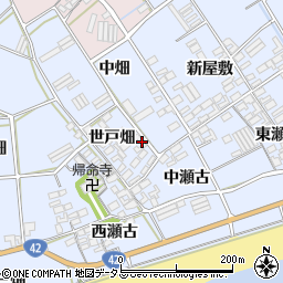 愛知県田原市日出町世戸畑周辺の地図