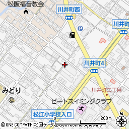 三重県松阪市川井町周辺の地図