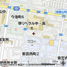 大阪府堺市堺区浅香山町1丁1周辺の地図