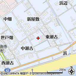 愛知県田原市日出町東瀬古821周辺の地図