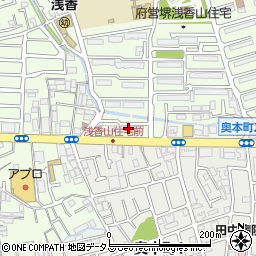 浅香山住宅　２７号棟周辺の地図