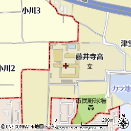 大阪府立藤井寺高等学校周辺の地図