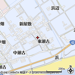 愛知県田原市日出町東瀬古815周辺の地図