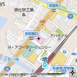 ラウンドワンスタジアム堺駅前店周辺の地図