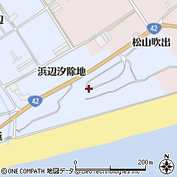 愛知県田原市日出町浜辺汐除地周辺の地図