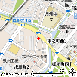 タイムズ堺戎島駐車場周辺の地図
