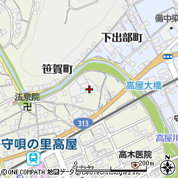 岡山県井原市高屋町702周辺の地図