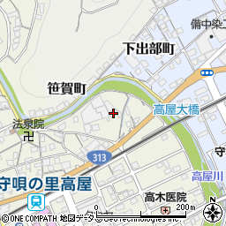 岡山県井原市高屋町697周辺の地図