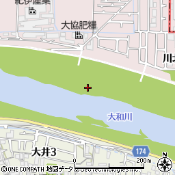 大和川周辺の地図