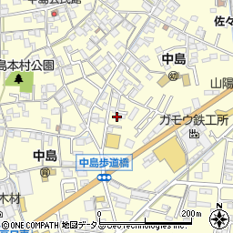 岡山県倉敷市中島687周辺の地図