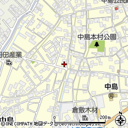 岡山県倉敷市中島1053周辺の地図