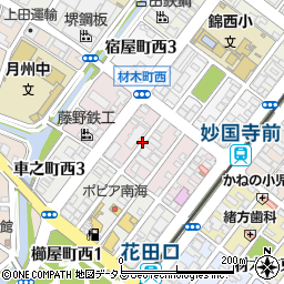 大阪府堺市堺区材木町西周辺の地図