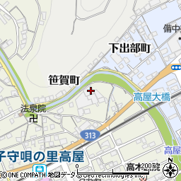 岡山県井原市高屋町703周辺の地図