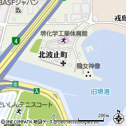 北波止町きりぎりす公園周辺の地図