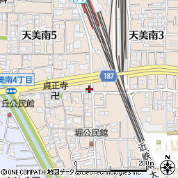 松原天美郵便局 ＡＴＭ周辺の地図