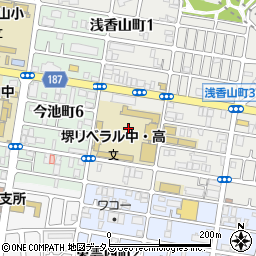 大阪府堺市堺区浅香山町1丁2周辺の地図