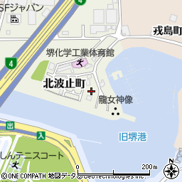 大阪府堺市堺区北波止町21周辺の地図